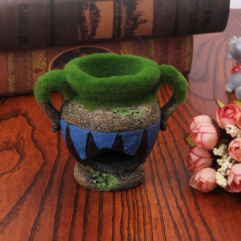Vaso de resina com musgo, aces - Aquarium Fish Cichlid avaliação e preço
