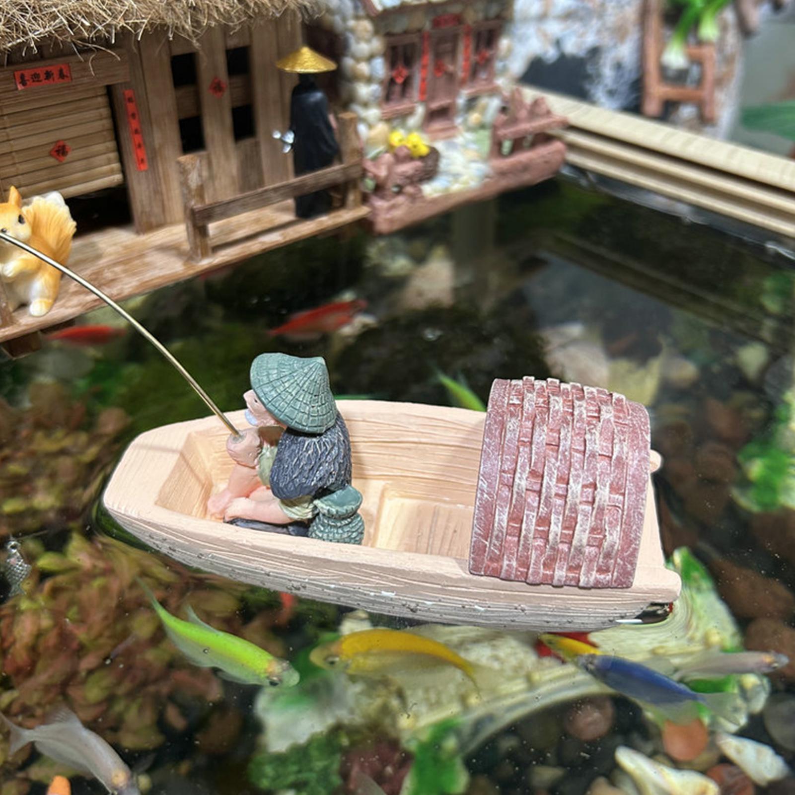 Ornamento de Barco de Pescador - Aquarium Fish Cichlid avaliação e preço