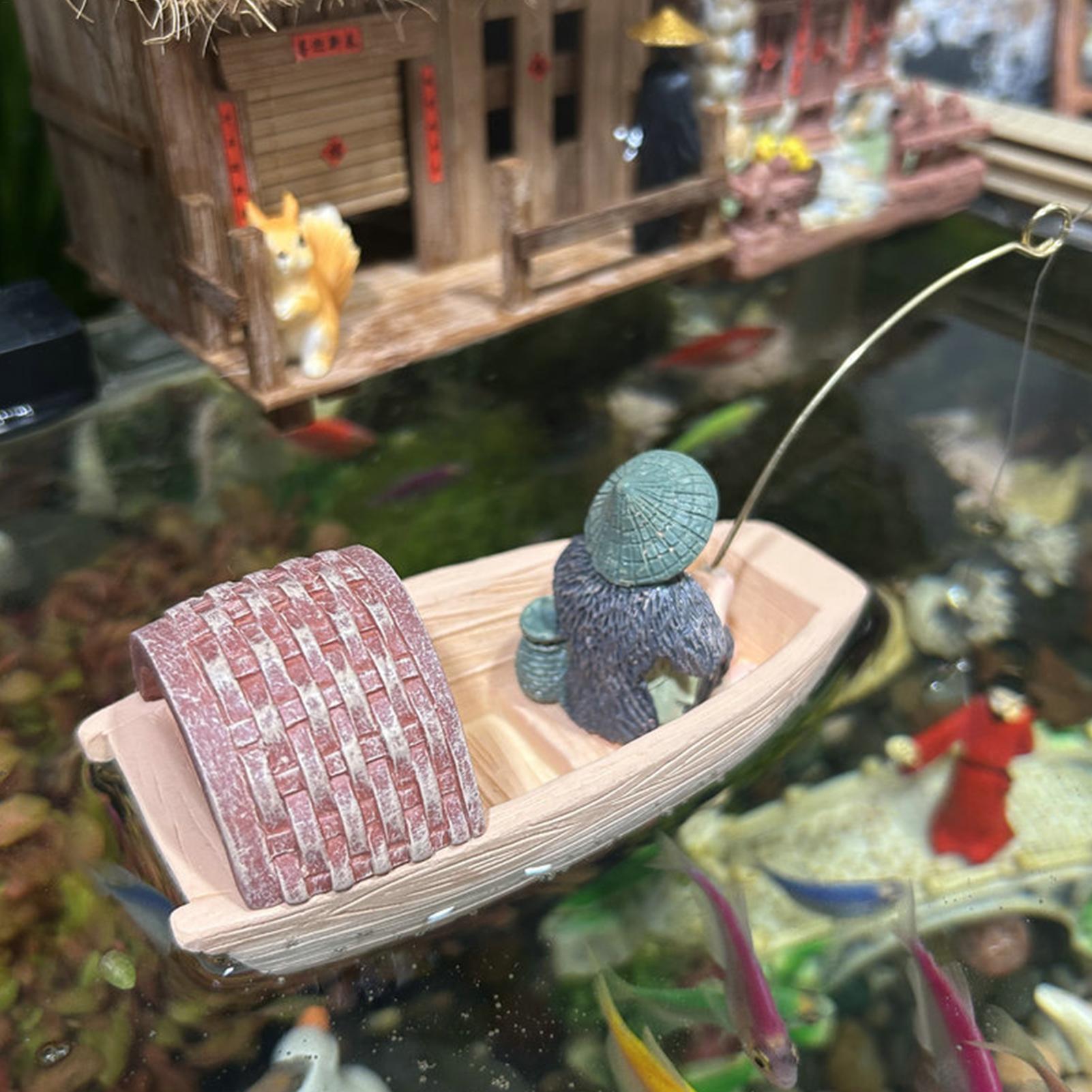Ornamento de Barco de Pescador - Aquarium Fish Cichlid avaliação e preço